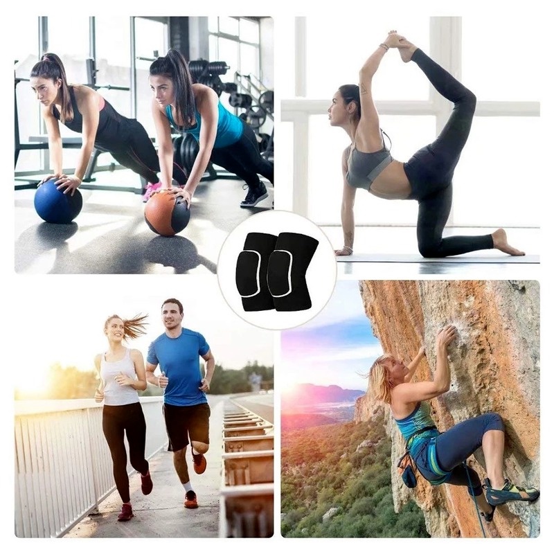 1 Cặp Đệm Đầu Gối Bằng Xốp Co Giãn Hỗ Trợ Đầu Gối Khi Chơi Thể Thao/Nhảy Múa