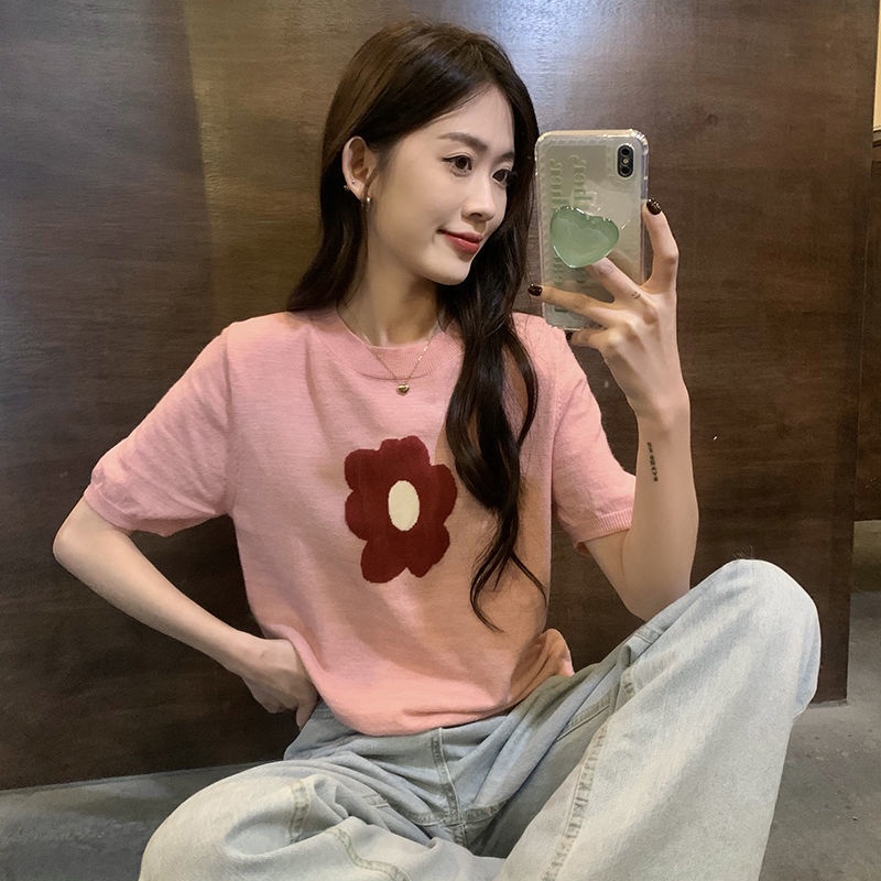 Áo Thun NgắN Tay In Hoa Xinh XắN JL-TX-354