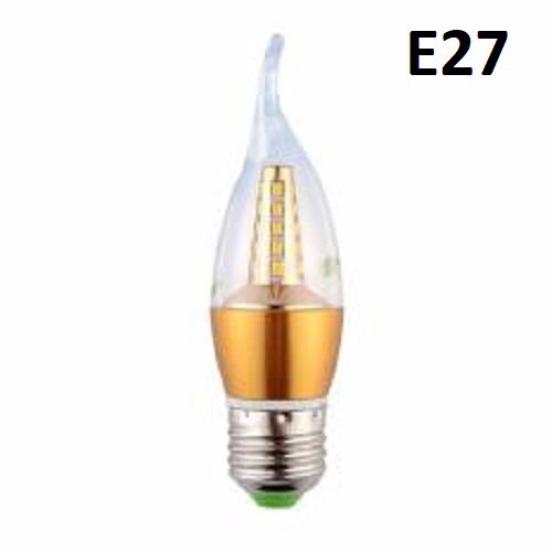 Bộ 10 bóng đèn LED nến 5W E27 - Ánh sáng vàng