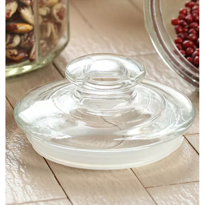 Hũ Lục Giác Thủy Tinh Dày Đẹp Có Nắp Đậy Ron Silicon Kín Dung Tích 550, 990, 1500, 2000ml - Hũ Đựng Thực Phẩm Hoặc Trang
