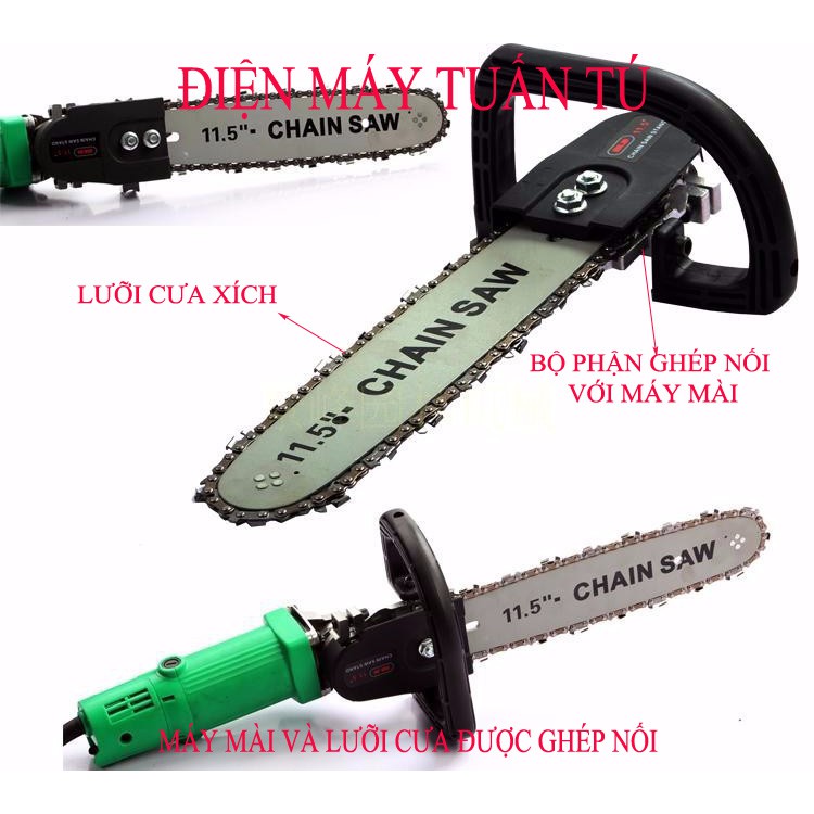 LƯỠI CƯA GẮN MÁY MÀI CẦM TAY CHAIN SAW 11.5&quot;