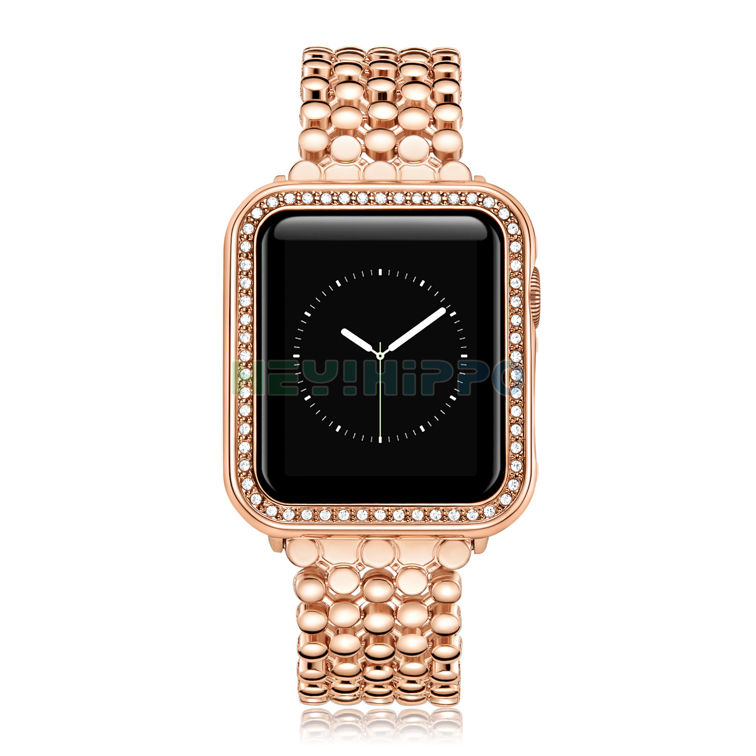 Ốp Lưng Kim Loại Cho Đồng Hồ Apple Watch 6 Se 5 4 3 2 1 38mm 42mm 40mm 44mm Kèm Dây Đeo