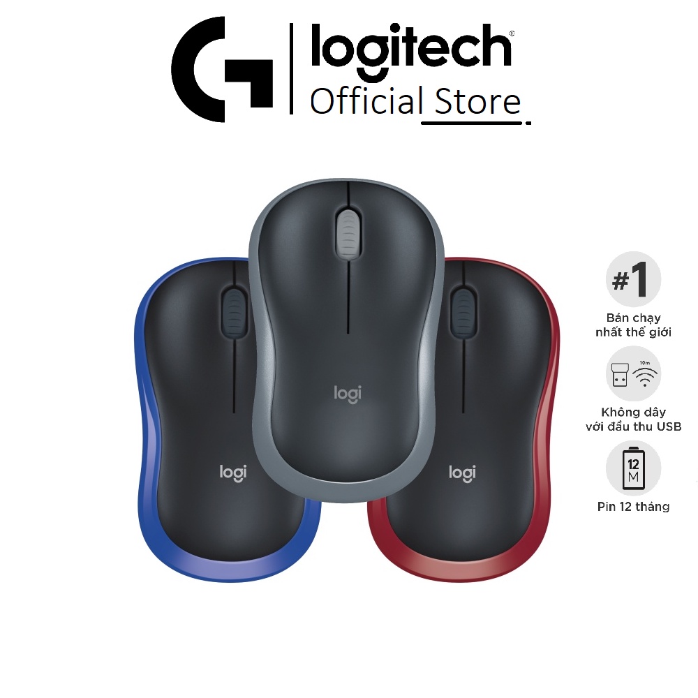 Chuột Logitech M185 không dây 1.000dpi - Bảo hành 3 năm chính hãng | Shopee Việt Nam