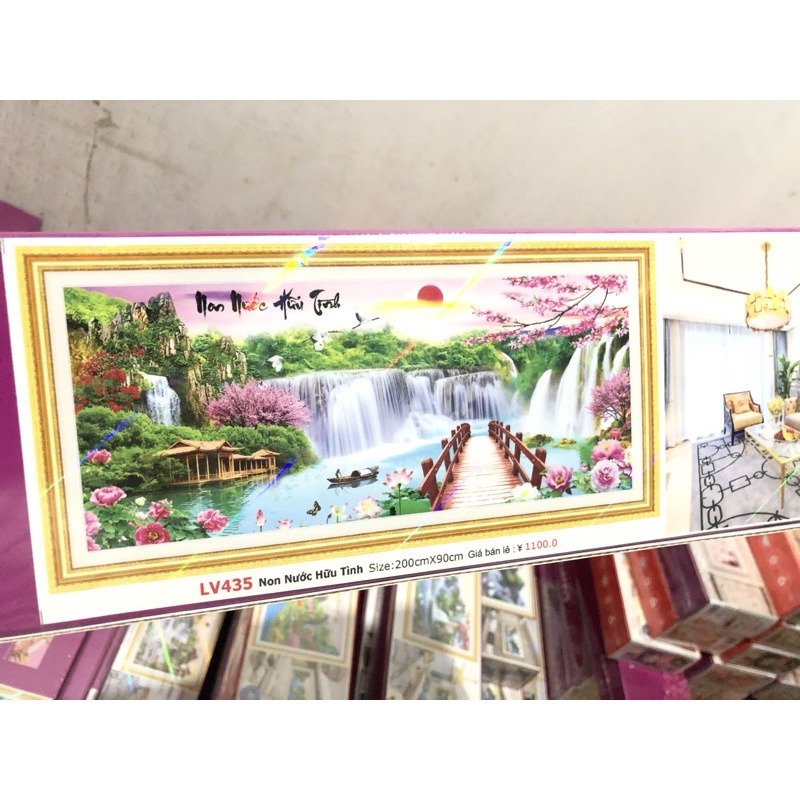 Tranh Đính Đá-Tranh Thêu Phong Cảnh Non Nước Hữu Tình Lv435,Lv434,Lv433,Vs038,Vs031,Lv3320,Lv3321,Lv3322,Lv3100