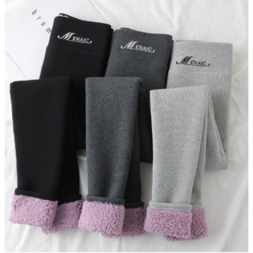 Quần legging lót lôngcừu dầy dạn cực ấm cạp cao gọn eo giãn tốt MENAIC