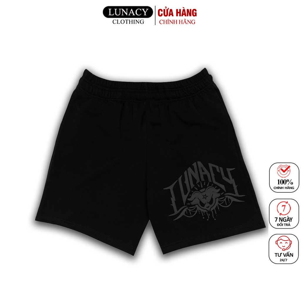 Quần Short Unisex LUNACY Touch Nam Nữ Oversize phong cách đường phố Hàn Quốc - LUNACY B022