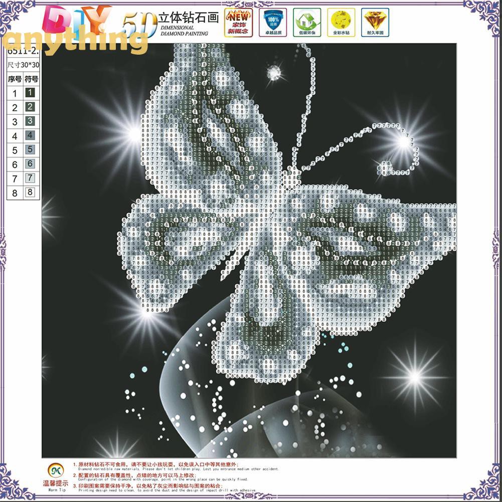 Rayapainting  5D Rhinestones Butterfly Painting Diamond DIY Cross Stitch Kit