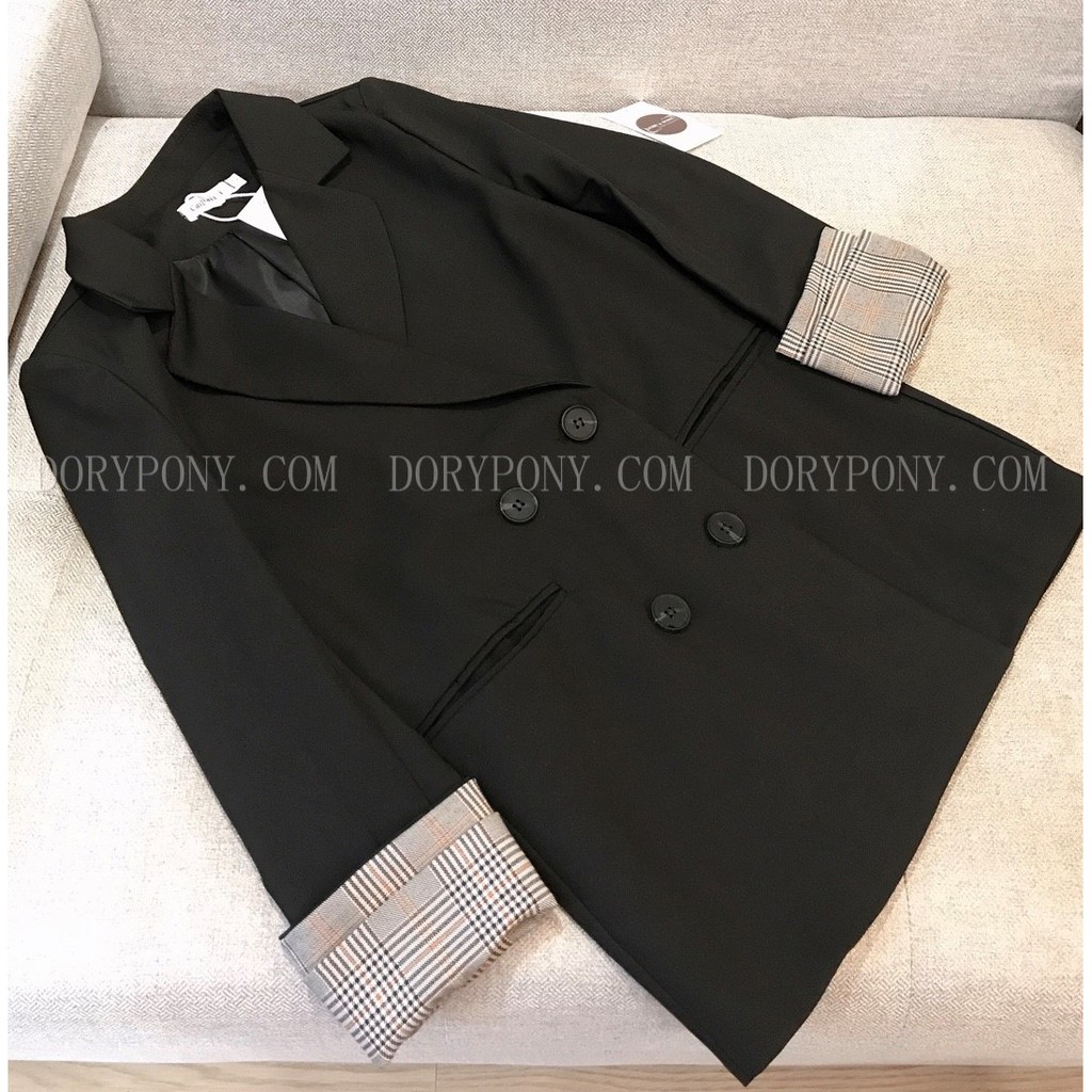 [Ảnh thực tế + Video 2 màu] - Áo BLAZER TRƠN TAY KẺ DORYPONY KALA SLIM FIT SUIT– AK052 (Giá siêu tốt) - 2 màu