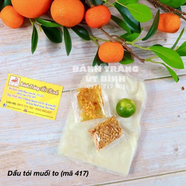 Bánh Tráng Phơi Sương Dầu Tỏi Muối Hạt To