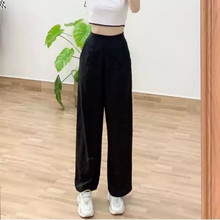 Quần ống rộng phong cách hàn quốc form culotes M02 chuẩn kèm video thật khóa sườn