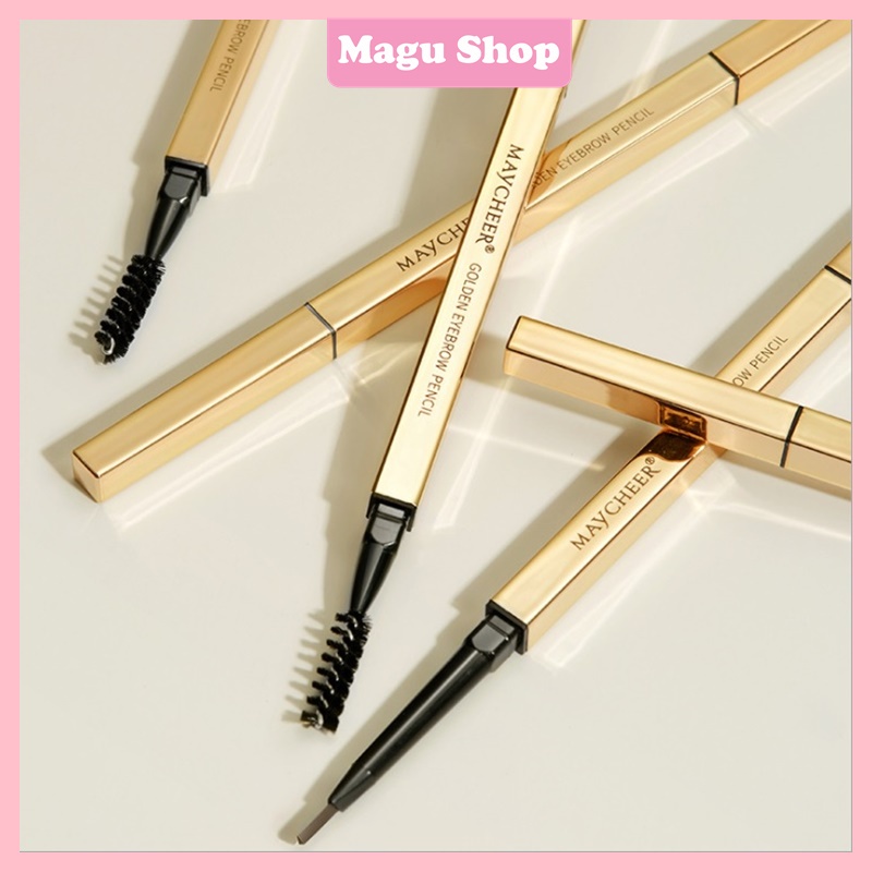 Chì kẻ mày cao cấp 2in1 MAYCHEER một đầu chì kẻ lông mày, 1 đầu bàn chải lông mày mã B3117