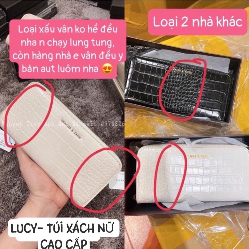 Ví vân da rắn dáng dài và dáng vuông kèm hộp hàng cao cấp