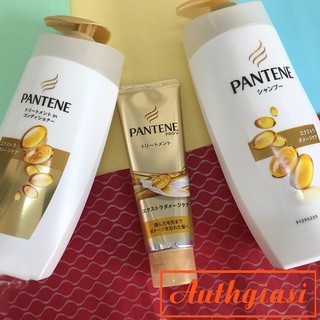 Bộ 3 CHAI dầu GỘI XẢ TINH CHẤT DƯỠNG Pantene Pro-V Nhật Bản màu Vàng Cho Tóc Hư Tổn