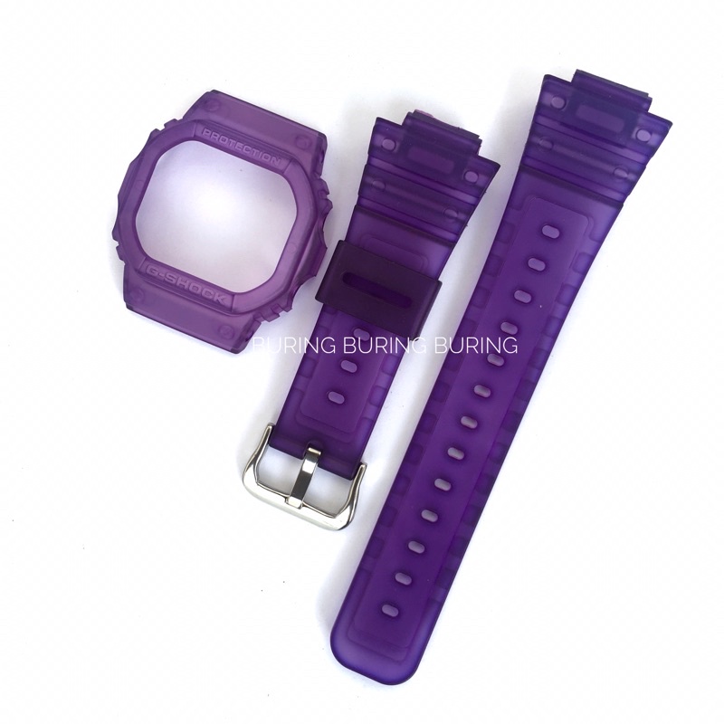Dây Đeo Màu Tím Cho Đồng Hồ CASIO GSHOCK DW 5600 JELLY DW 5030 GWX GRX GB 5600