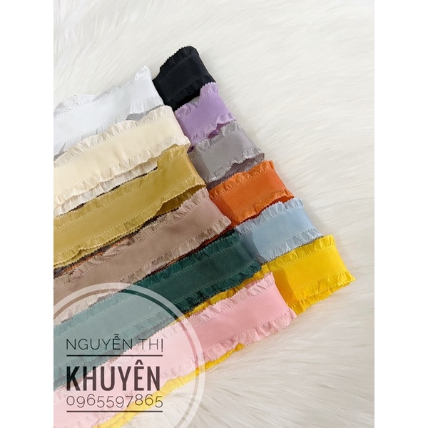 Ruy băng lụa viền sóng biên 25mm và 38mm