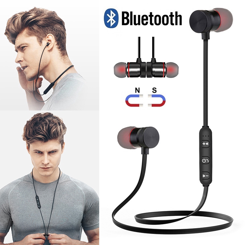 M9 Magnetic Bluetooth 4.1 Earphone Wired Control Sports Sweatproof Neck Hanging Earbuds