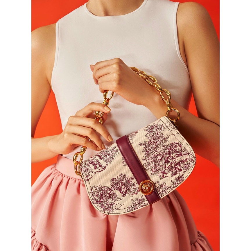 túi cầm tay + đeo chéo nữ CK2-20151118 họa tiết