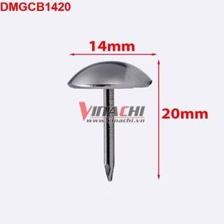 Đinh mũ giả cổ bạc - 14x20mm túi 50 cái