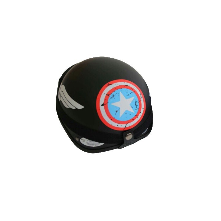 Mũ bảo hiểm 1/2 đầu Captain America chất liệu nhựa ABS siêu bền