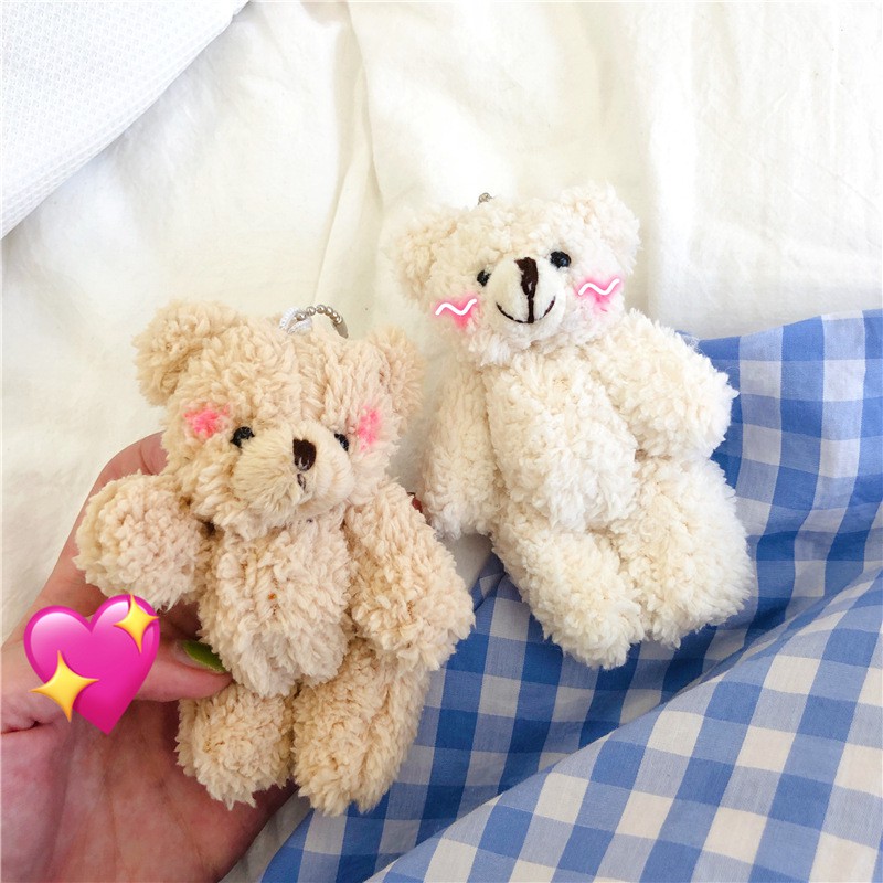 Móc khóa Móc balo Hình Gấu Teddy Nhồi Bông Đáng Yêu