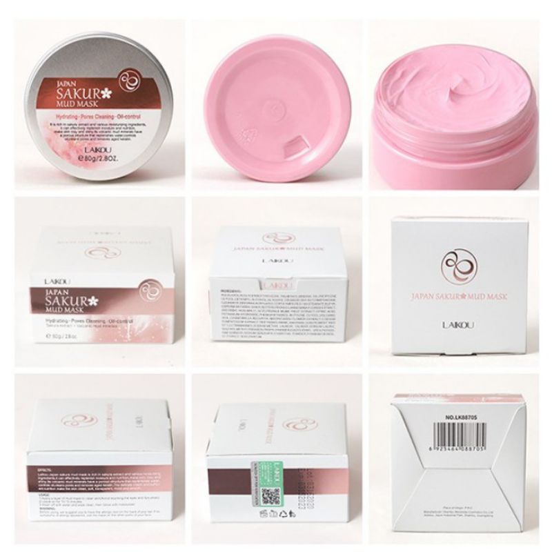 Mặt Nạ Bùn Đất Sét Hoa Anh Đào  Sakura LaiKou