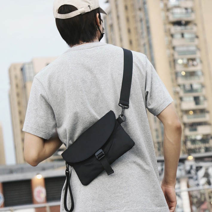 Túi nam đẹp ✴️FREESHIP✴️ Túi đeo chéo nam phi bóng có khuy giữa