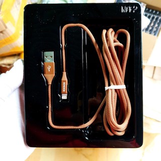 Cáp Sạc Iphone - Micro Usb - Type C Sendem M12 ( Dài 2m ) Dây Dù Cao Cấp Màu Cà Phê