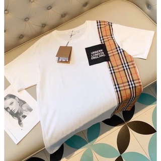 Áo thun phối kẻ BBR fom rông nam unisex