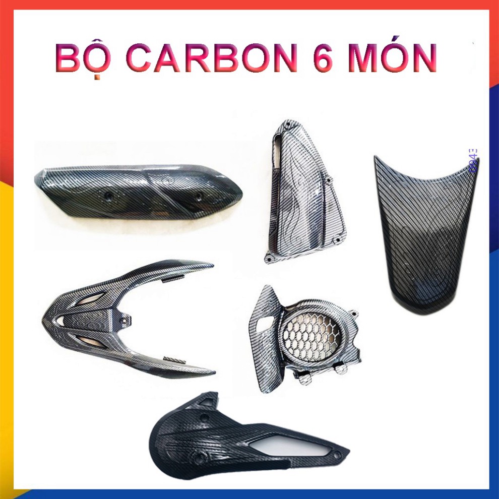 Ốp Carbon Cho Honda Vision 2021 Bộ 7 Món