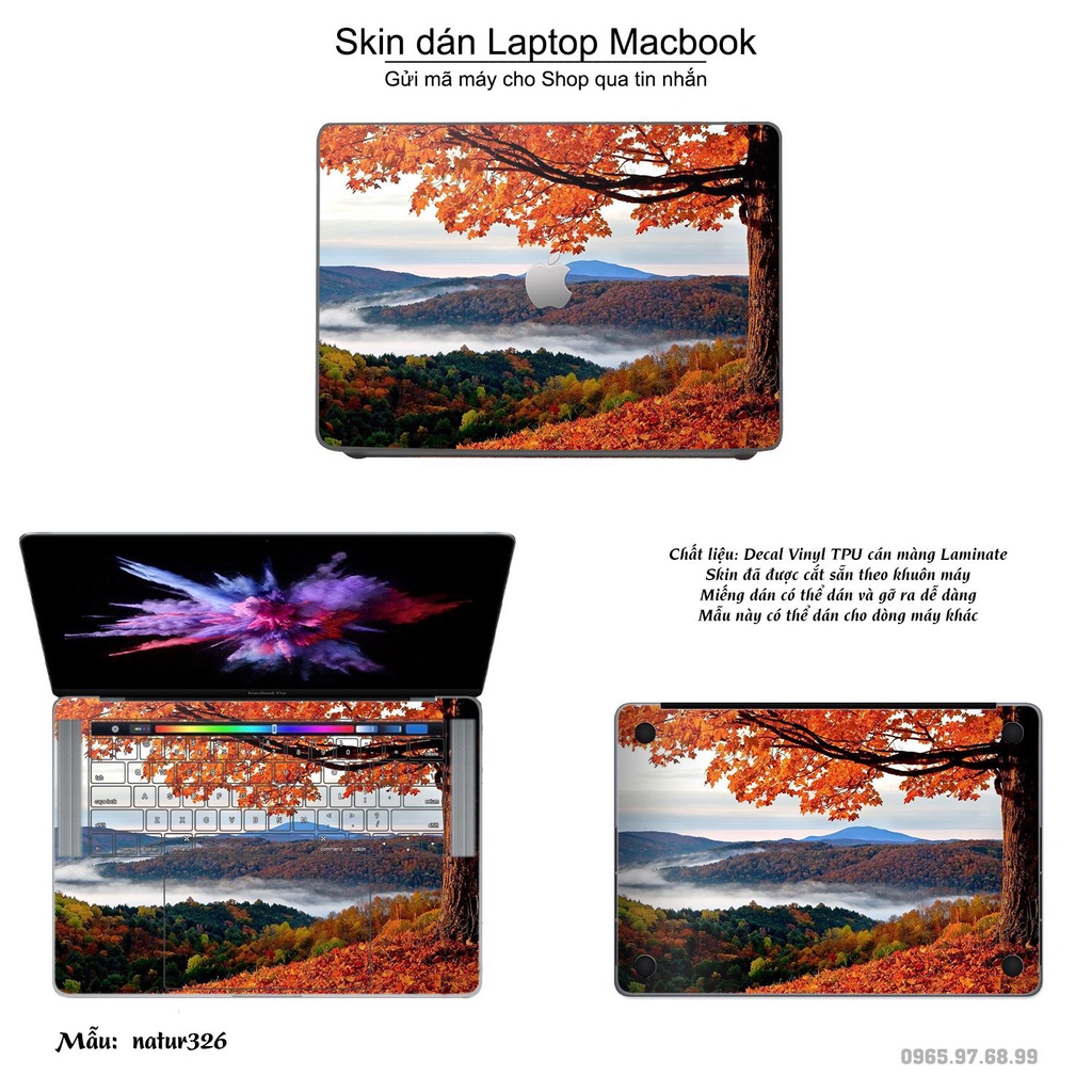 Skin dán Macbook mẫu thiên nhiên (đã cắt sẵn, inbox mã máy cho shop)