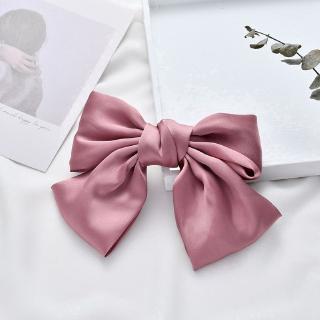 Kẹp Tóc Nơ Bằng Lụa Satin Cỡ Lớn Thời Trang Cho Nữ