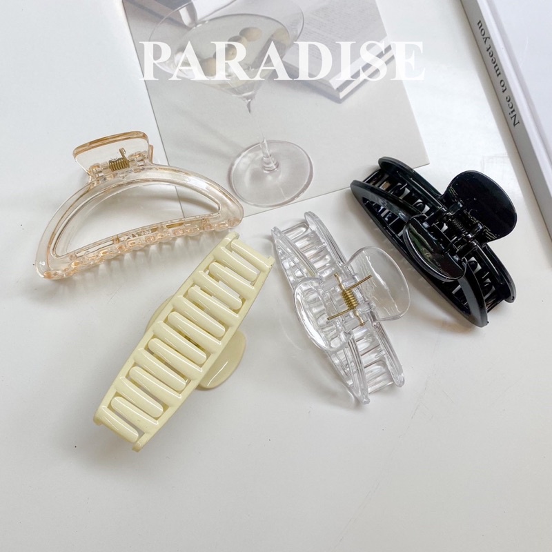 Kẹp tóc càng cua màu trơn kiểu dáng thanh lịch cho nữ shoes paradise kcct