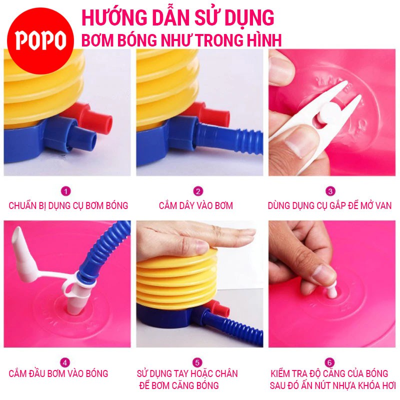 Bóng tập Yoga POPO YGB21 củ lạc trơn cao cấp tặng kèm bơm