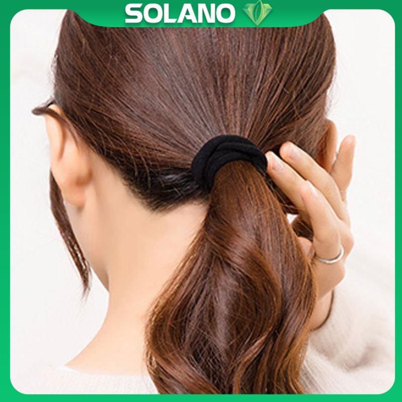 Chun buộc tóc SOLANO dây buộc tóc nỉ co giãn đơn giản xinh xắn cho mọi lứa tuổi FAH-001360