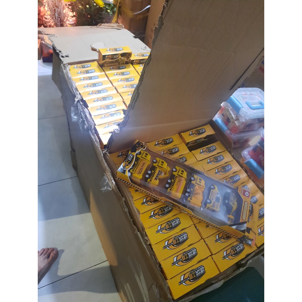 Đồ chơi bộ hộp Set 6 Món Ô tô Máy Bay Chạy Cót, bánh đà ,Xe mô hình: xe cứu hỏa, quân đội, máy bay