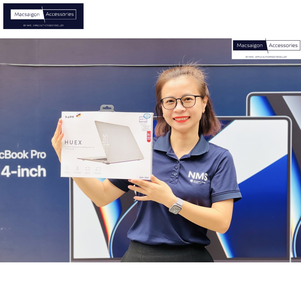 Ốp nhựa Laut  HUEX MacBook Air 13-inch  Frost - Màu trắng nhám LAUT-13MA18-HX-F.