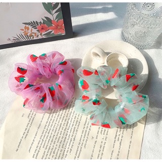 [HOT TRENT] Cột Tóc Scrunchies Dâu Tây Dễ Thương