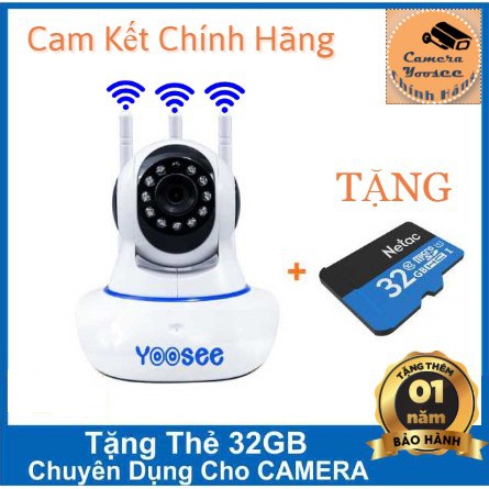 Camera wifi YooSee 3 Anten 720HD Độ Nét Cao [COMBO KHUYẾN MÃI]