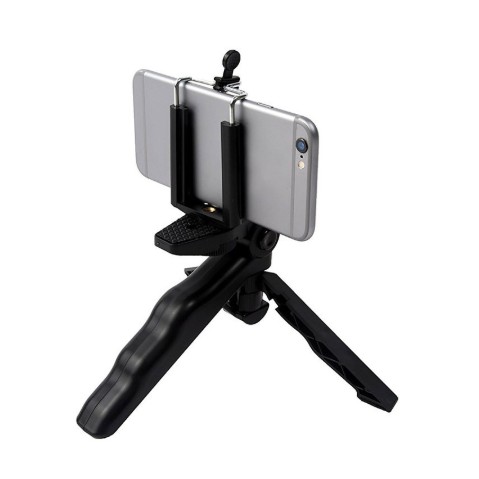 Chân Máy Ảnh Tripod Hand Grip Stabilizer 2 Trong 1 Kiêm Tay Cầm Tiện Lợi Cho Máy Ảnh Điện Thoại Mới ( Tặng kèm kẹp )