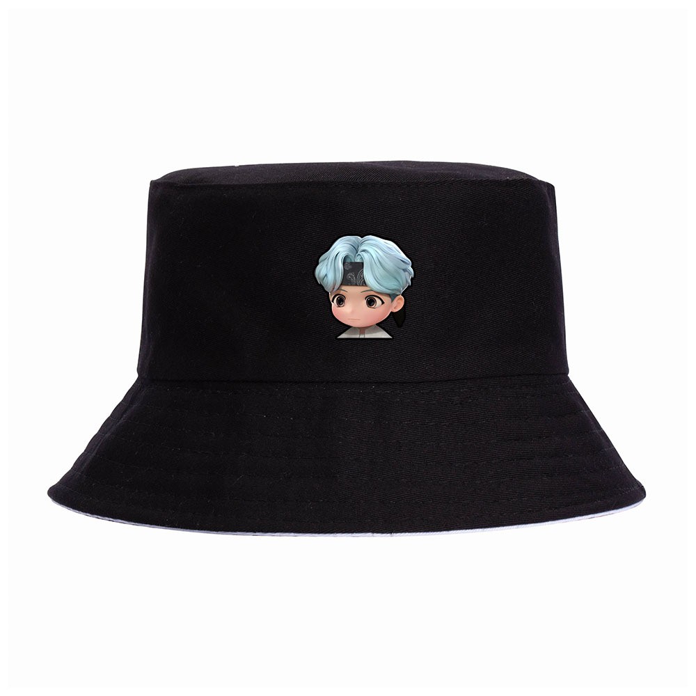 Mũ Snapback Hai Mặt In Hoạt Hình Bts Dễ Thương