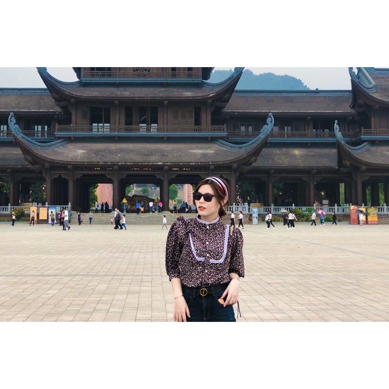 Áo sơmi kiểu hoạ tiết hoa nhí 🌸