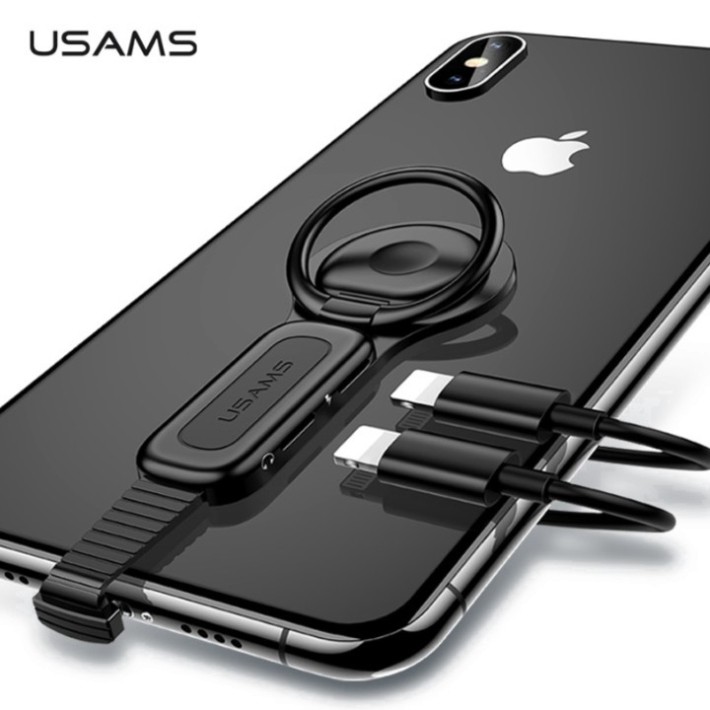 Sản Phẩm Nhẫn Đỡ Chức Năng Chuyển Đổi Kết Nối Lightning Chuyên Dụng Cho Iphone Nhãn Hiệu USAMS .