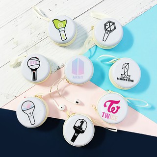 Hộp/ví đựng tai nghe tròn BTS TWICE EXO WANNA ONE GOT7