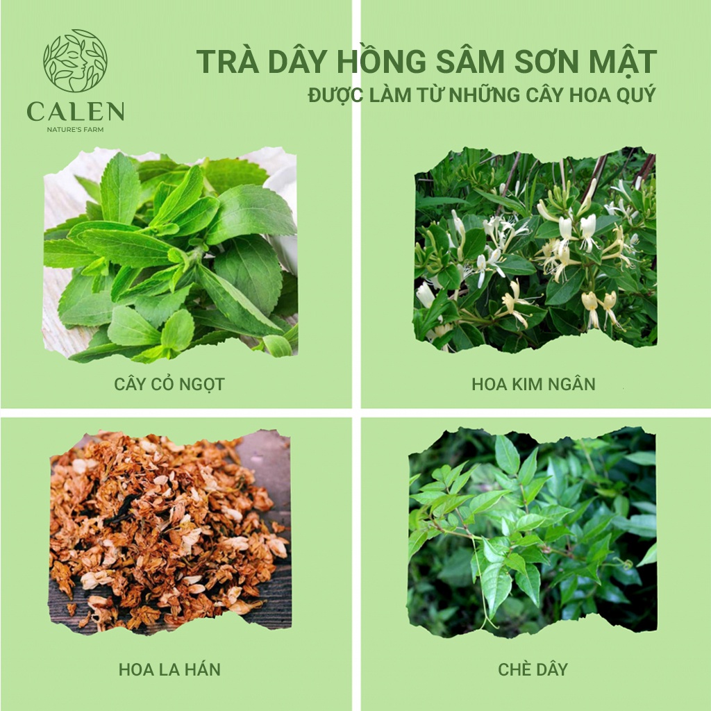 Trà Sơn Mật Hồng Sâm Cao Cấp Giúp Tăng Cường Sức Khoẻ, Thanh Lọc, Làm Đẹp Da Calen