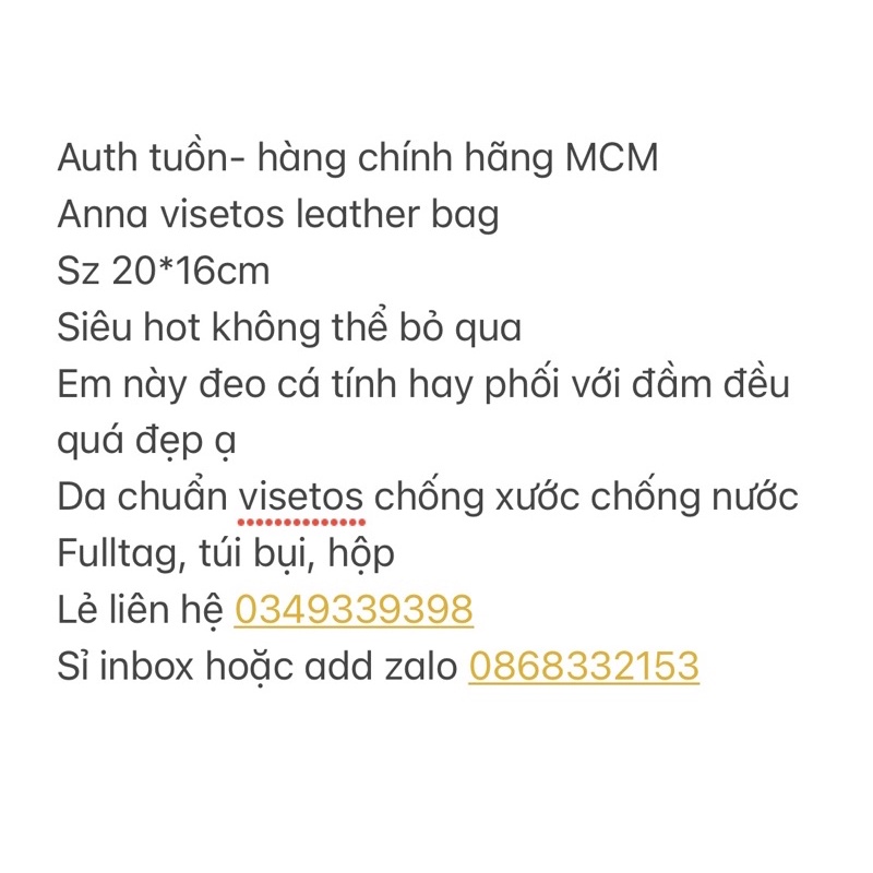 Túi hến Mờ cê mờ - Hàng tuồn - sẵn