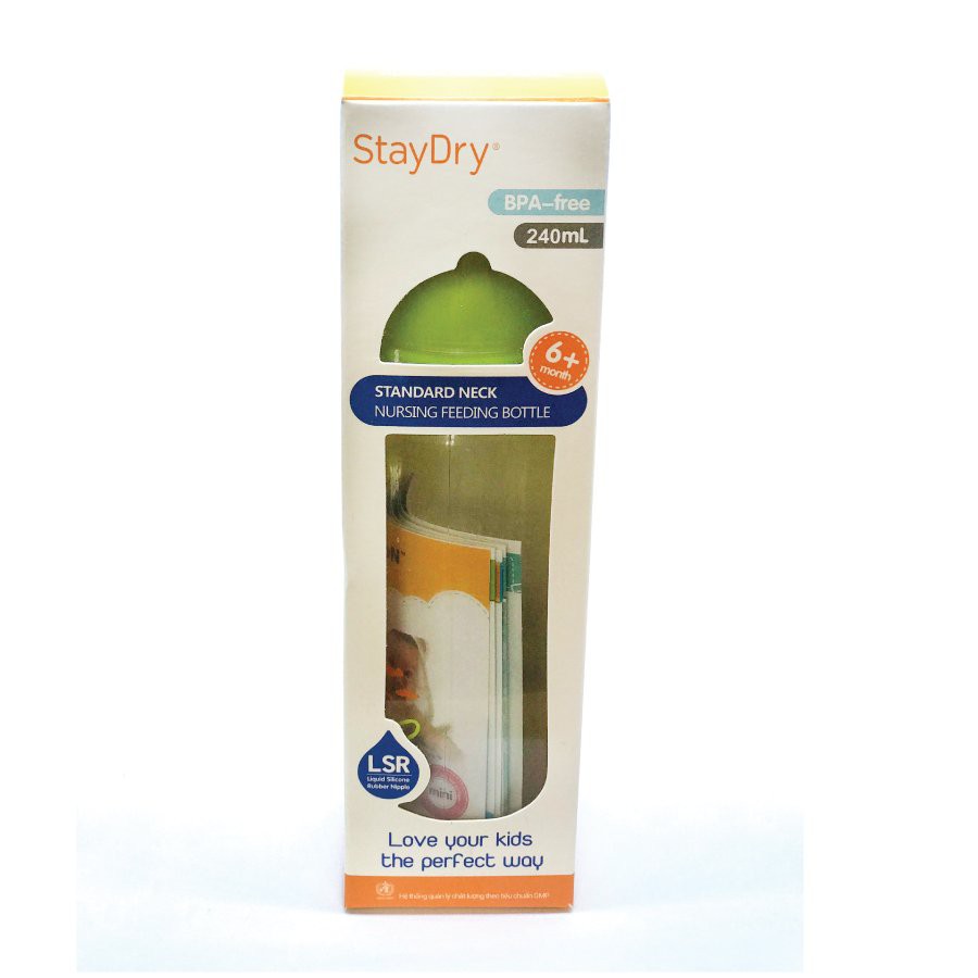 Bình sữa PP cổ hẹp SatyDry McGoldson (240ml)