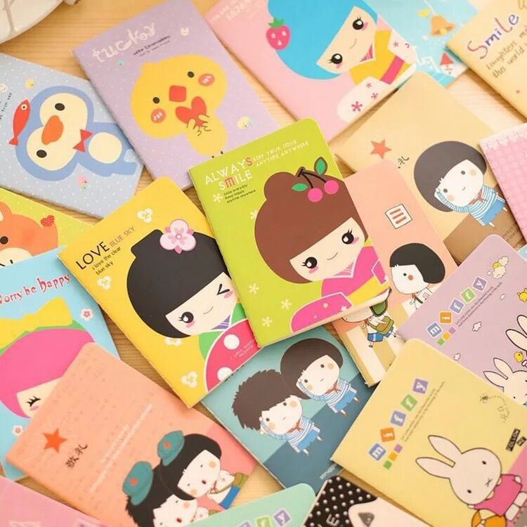 Sổ Tay Sổ Ghi Chép Mini Hàn Quốc Hoạt Hình Cute