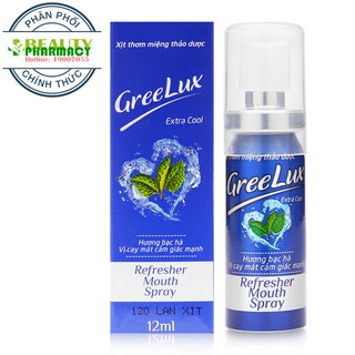 Xịt Thơm Miệng Greelux Extra Cool/Fresh Mint Cool Thảo Dược 12ml