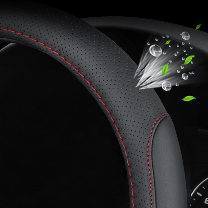 Vỏ Bọc Vô Lăng 38Cm Bằng Da Không Trượt Thoáng Khí Cho Mitsubishi