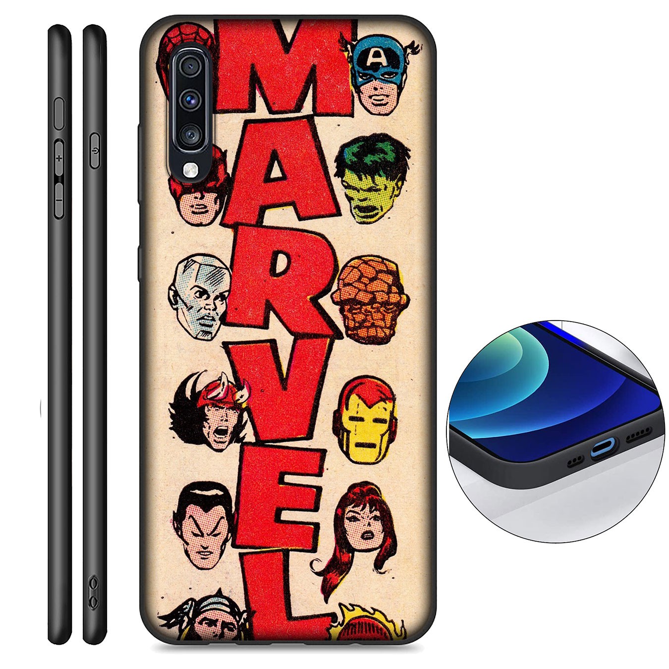 MARVEL COMICS Ốp Lưng Silicone Mềm In Hình Truyện Tranh Marvel Cho Xiaomi Redmi Note 9 / 7 Pro / 9a / 7a / 9c / Note7 / Note9 / 9pro / 7pro